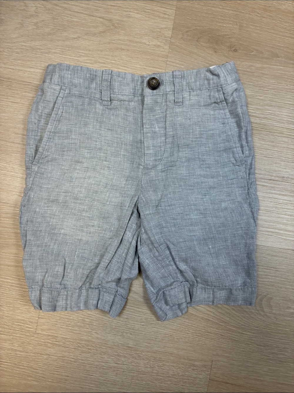 Crewcuts Lightweight 100% Linen Shorts in Light Gray